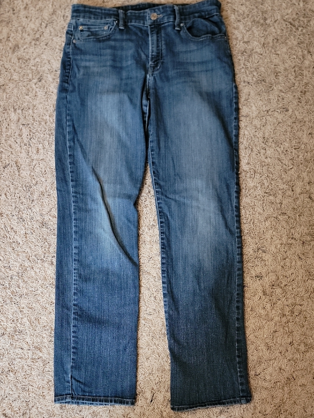 Lucky Brand Straight-Leg Jeans in Dark Blue Denim